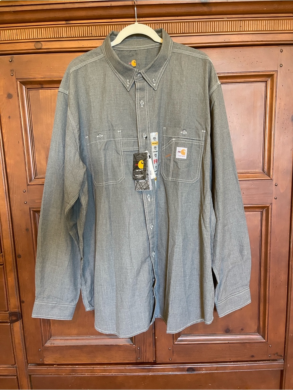 Carhartt Men’s Flame-Resistant Force Lightweight Long Sleeve Shirt — 2XL - Picture 4 of 13